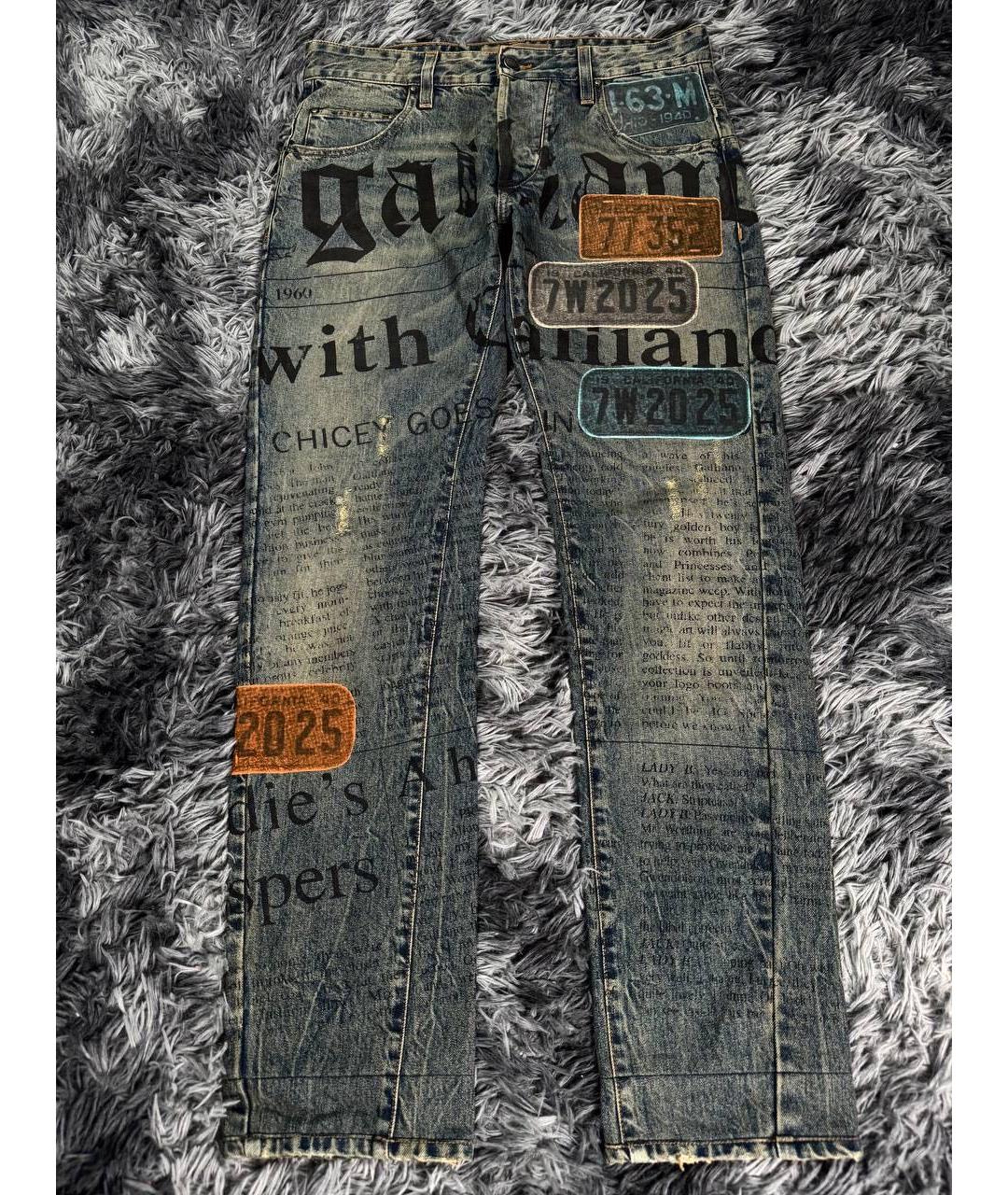 JOHN GALLIANO Синие хлопковые джинсы скинни, фото 8