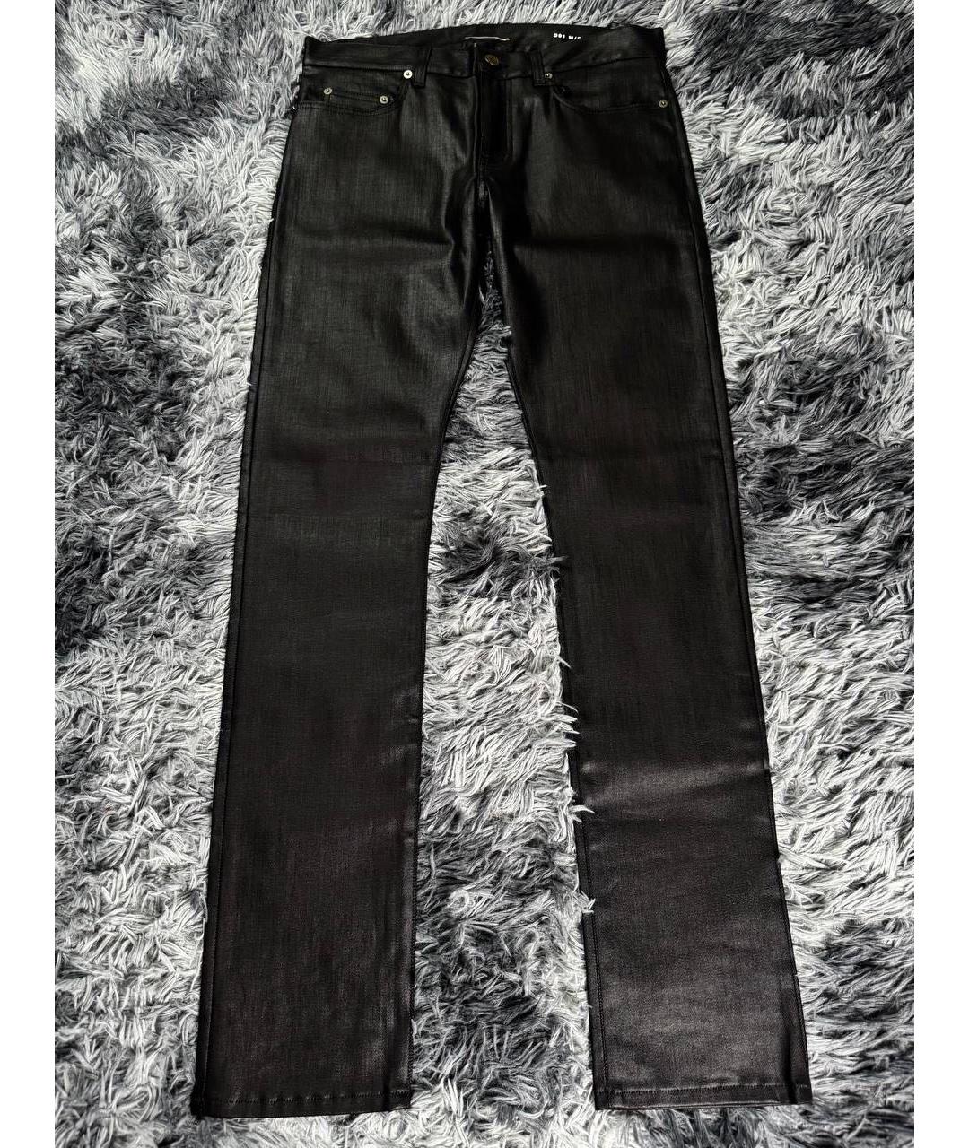 SAINT LAURENT Черные хлопковые джинсы скинни, фото 8