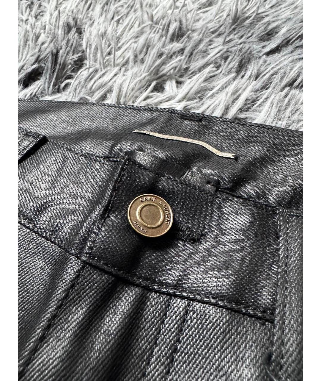 SAINT LAURENT Черные хлопковые джинсы скинни, фото 6