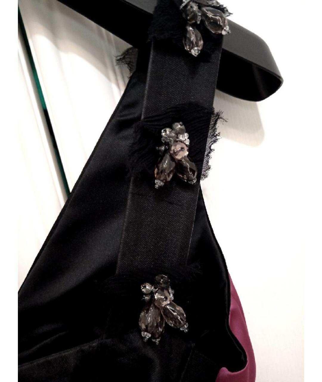 DOLCE&GABBANA Фуксия атласное коктейльное платье, фото 7