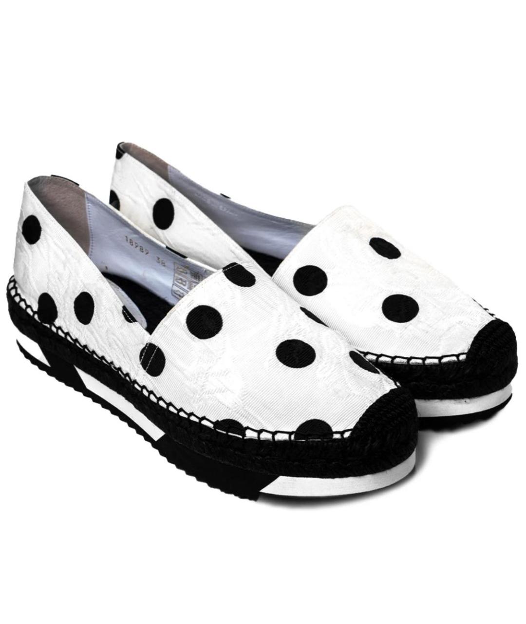 DOLCE&GABBANA Белые текстильные эспадрильи, фото 2