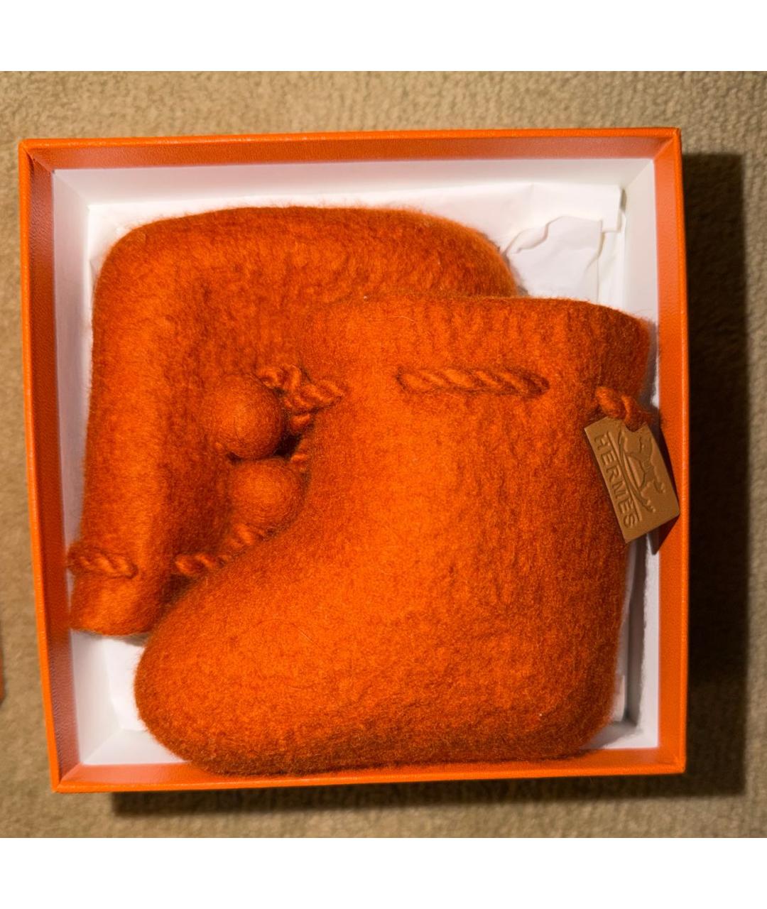 HERMES Оранжевое пинетки, фото 3