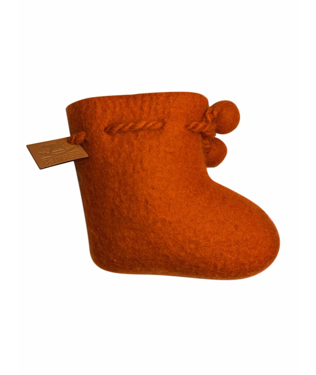 HERMES Оранжевое пинетки, фото 1