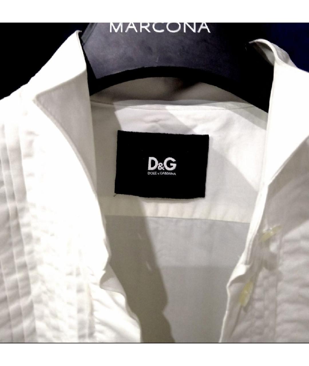 DOLCE&GABBANA Белая хлопковая рубашка, фото 3