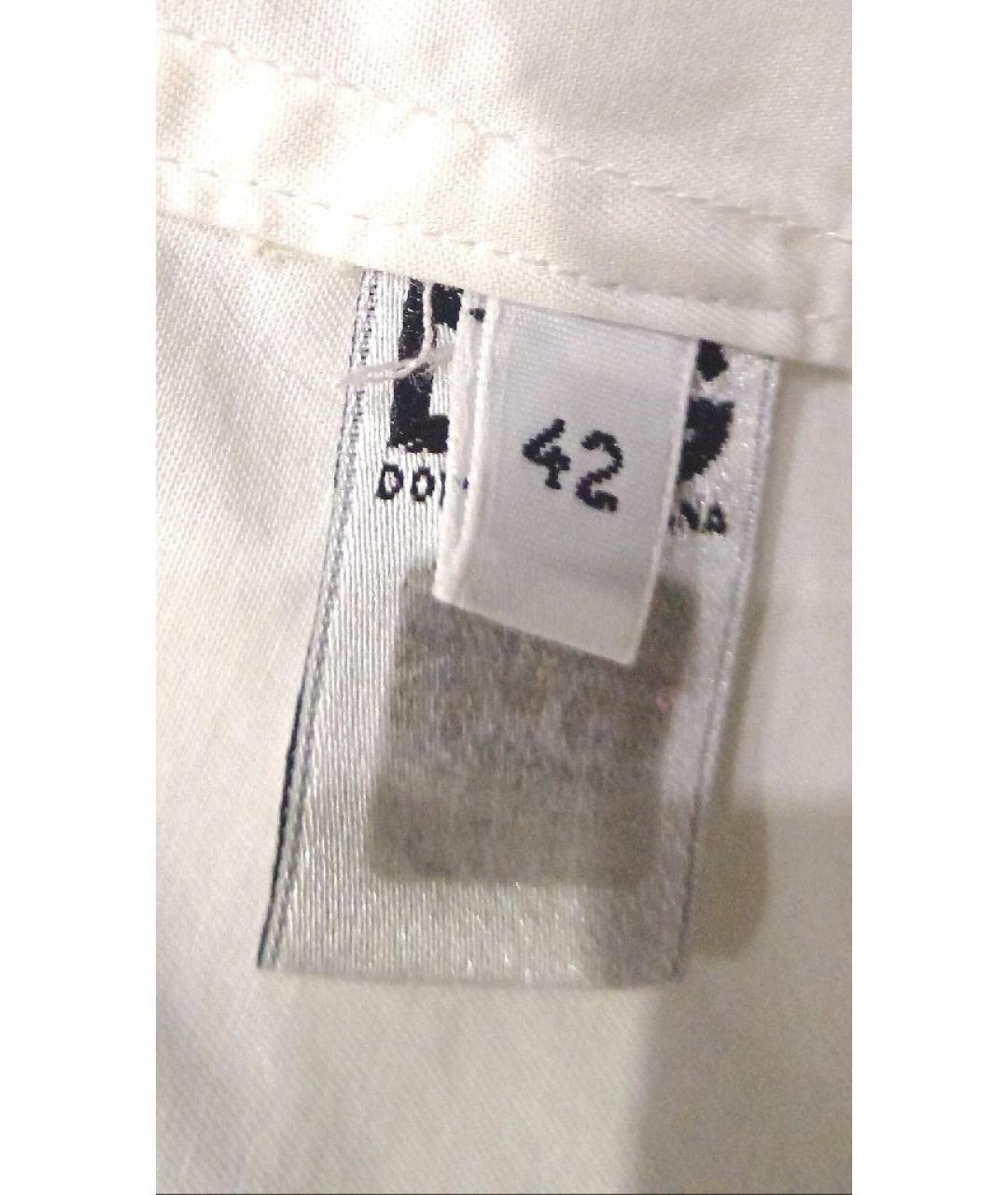DOLCE&GABBANA Белая хлопковая рубашка, фото 6