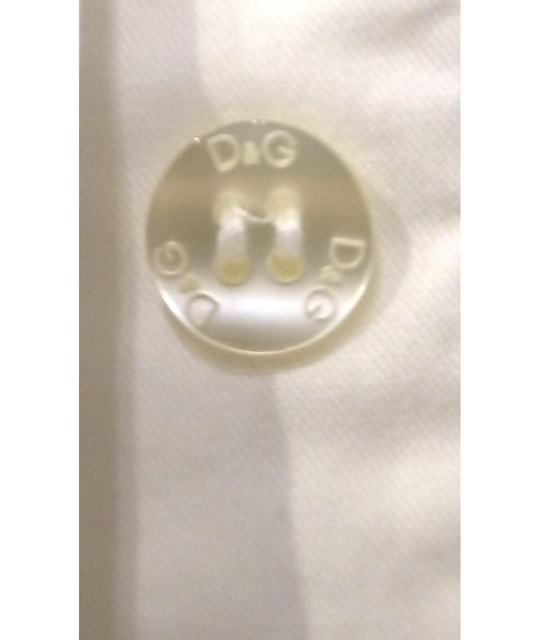 DOLCE&GABBANA Белая хлопковая рубашка, фото 5