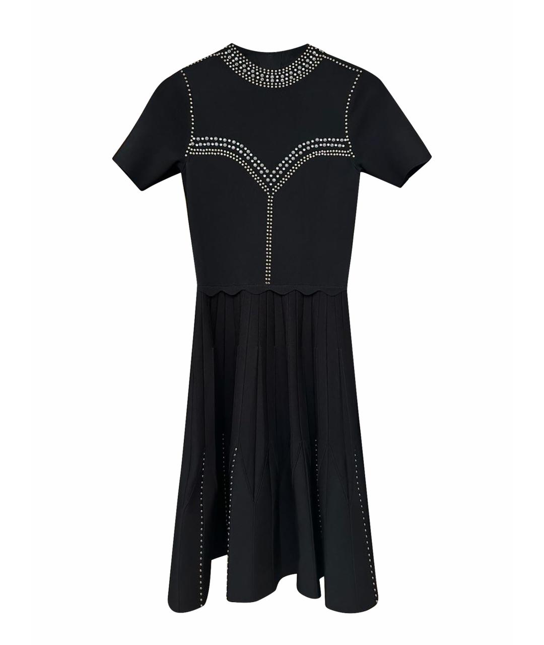 SANDRO Черное вискозное коктейльное платье, фото 1