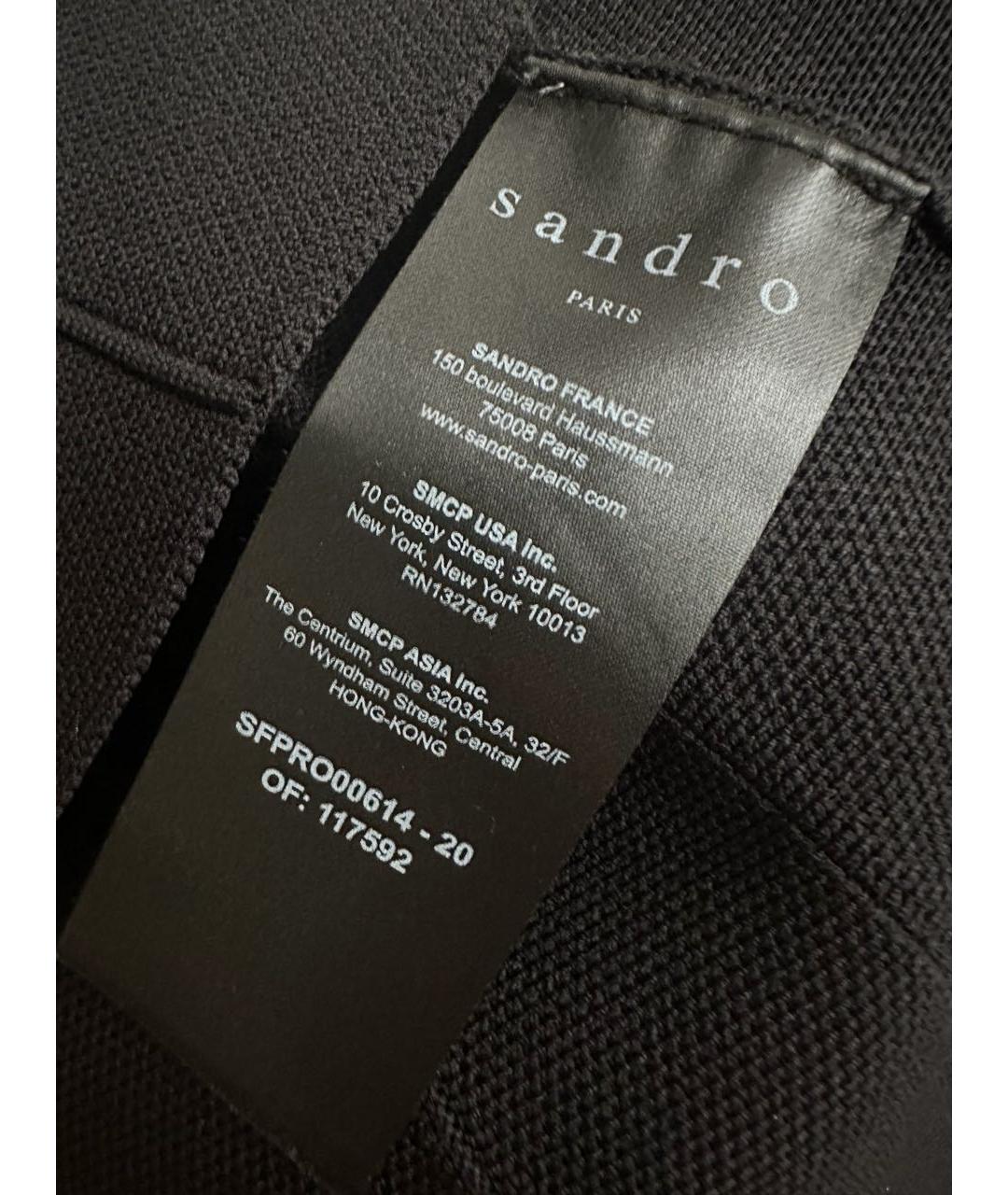 SANDRO Черное вискозное коктейльное платье, фото 6