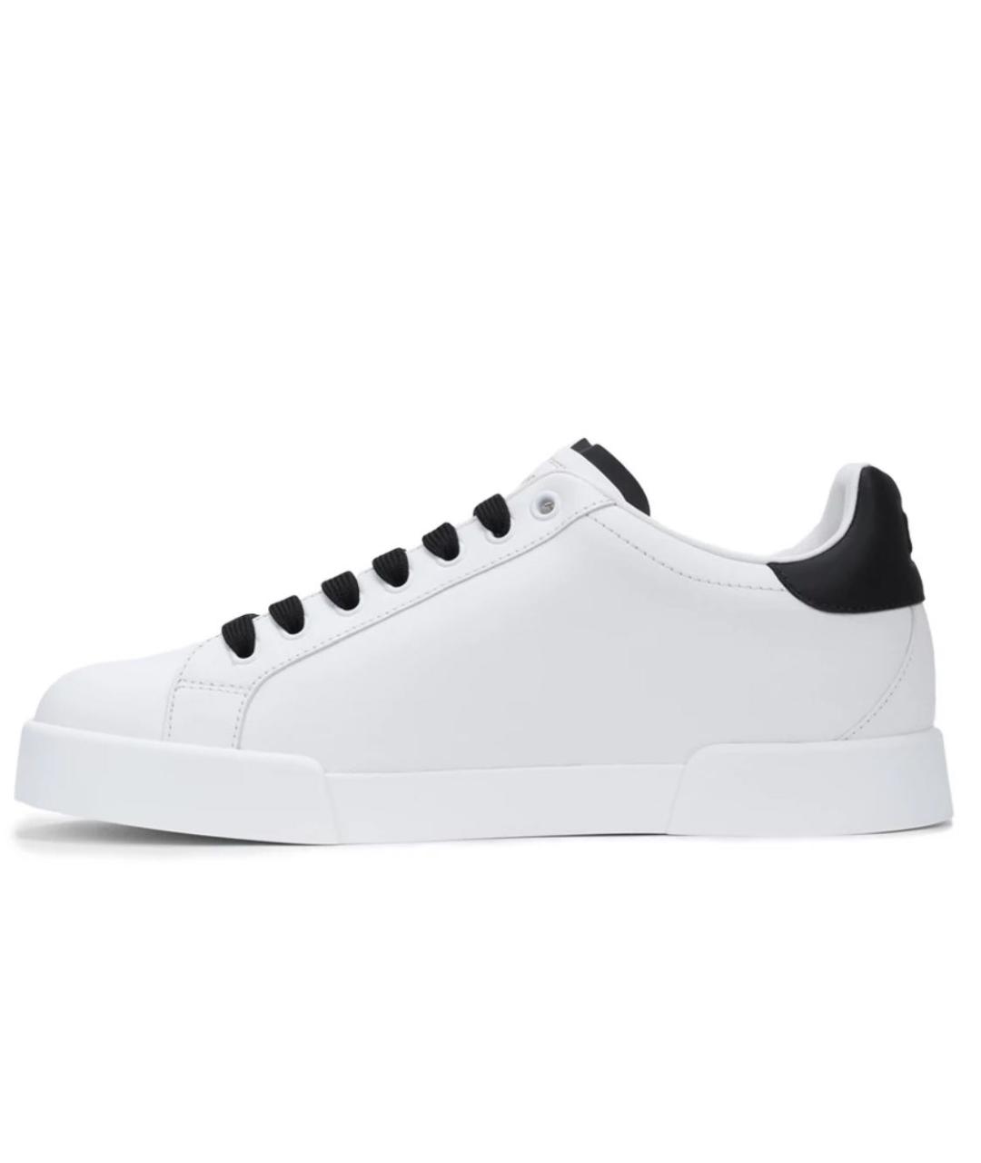 DOLCE&GABBANA Белые кожаные кроссовки, фото 6