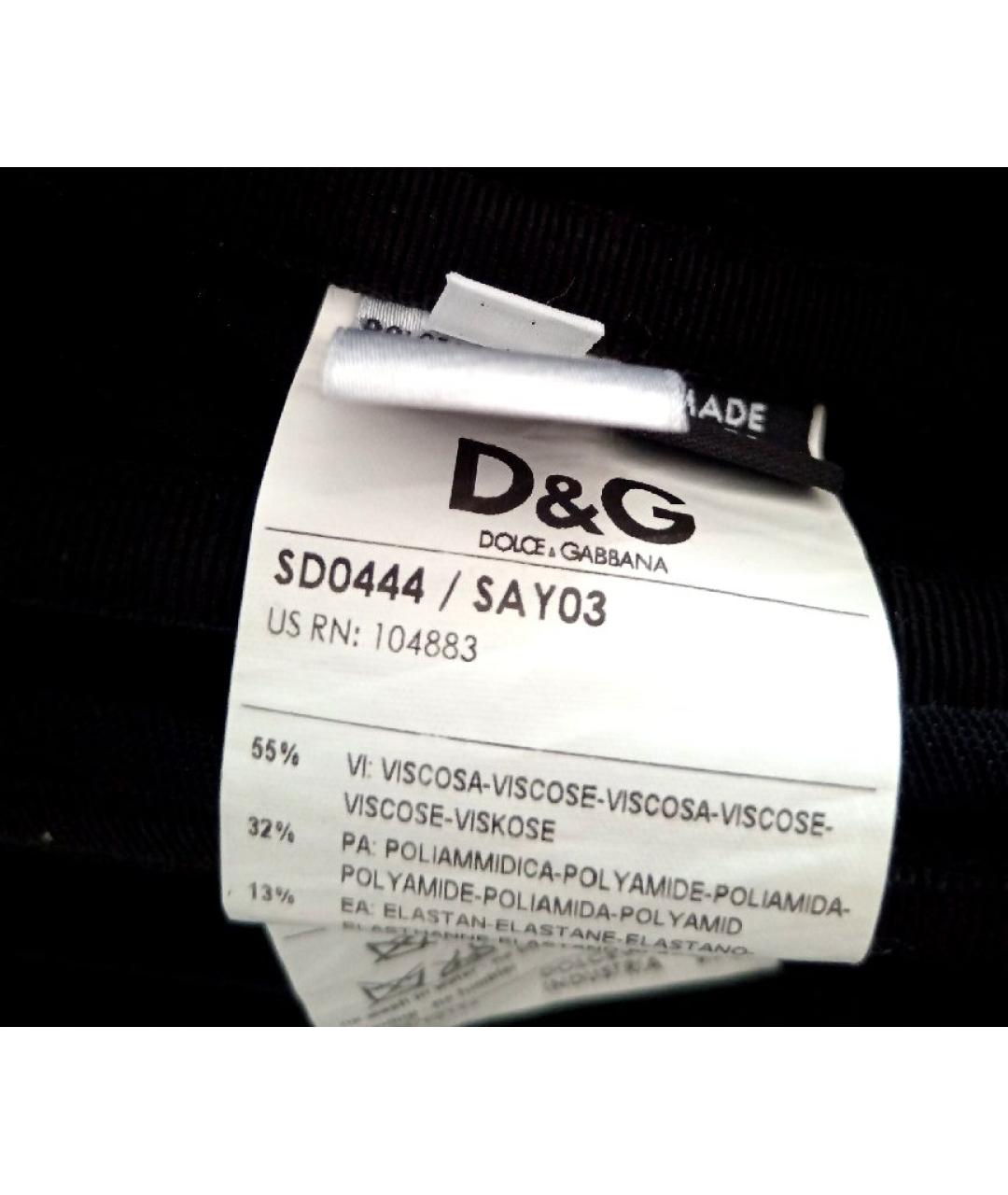 DOLCE&GABBANA Черное вискозное вечернее платье, фото 8