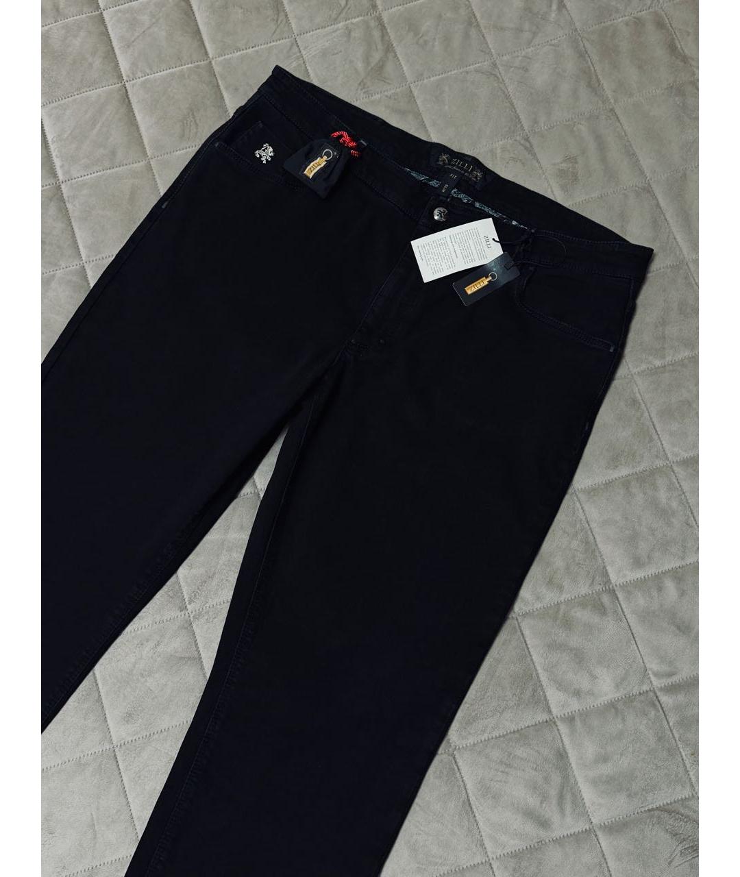 ZILLI Черные хлопко-эластановые джинсы, фото 4