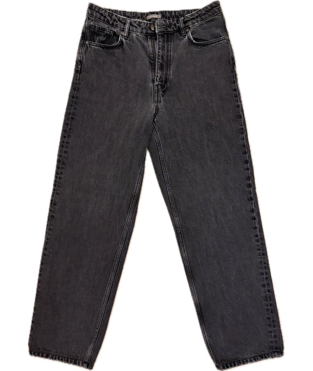 12 STOREEZ Антрацитовые хлопковые прямые джинсы, фото 5