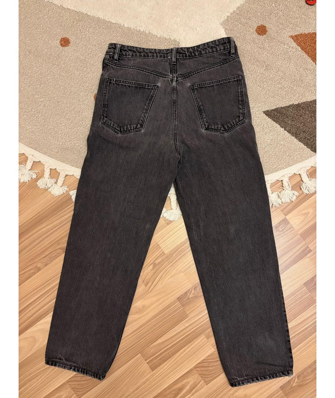 12 STOREEZ Антрацитовые хлопковые прямые джинсы, фото 2