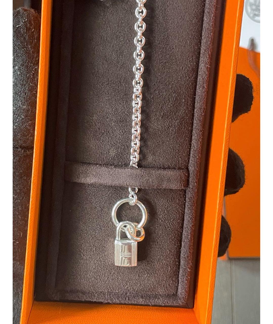 HERMES Серебрянный серебряный браслет, фото 5