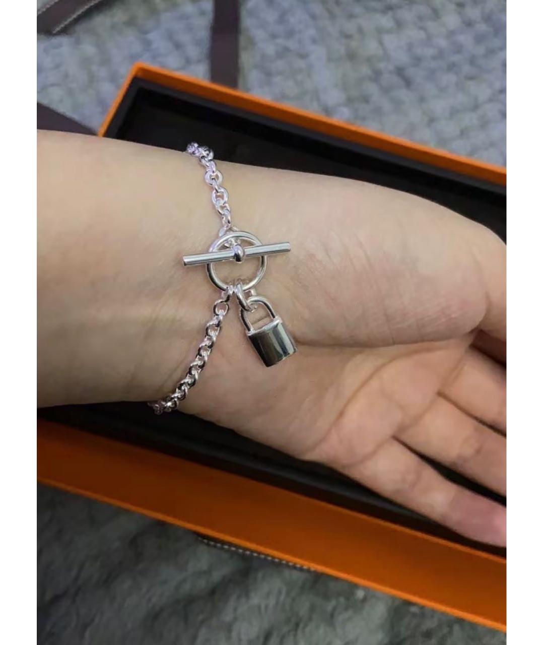 HERMES Серебрянный серебряный браслет, фото 7