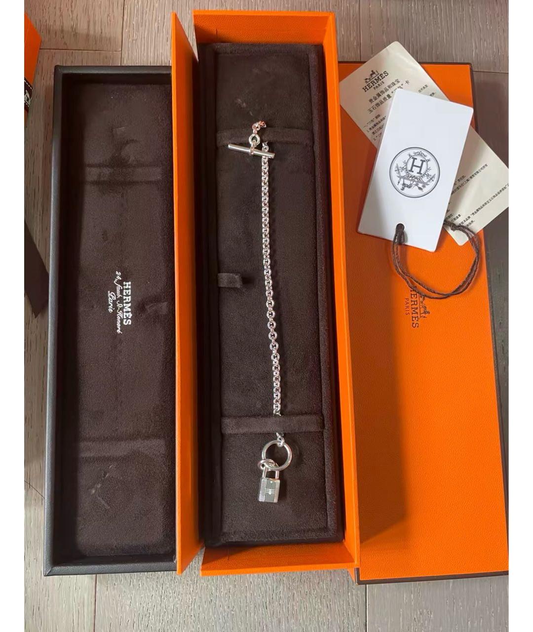 HERMES Серебрянный серебряный браслет, фото 4