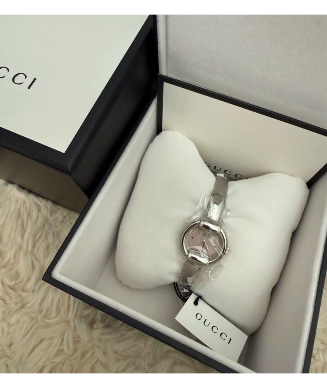 GUCCI Серебряные стальные часы, фото 7