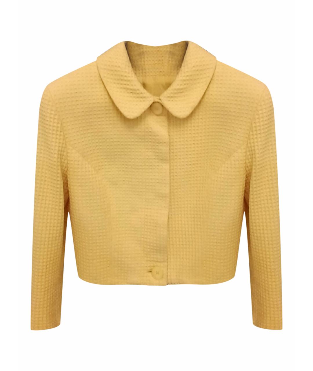 VERSACE JEANS COUTURE Желтый хлопковый жакет/пиджак, фото 1