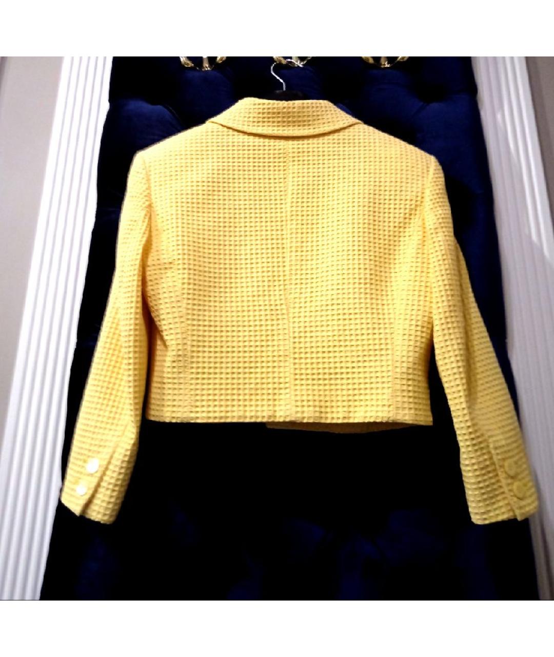VERSACE JEANS COUTURE Желтый хлопковый жакет/пиджак, фото 2