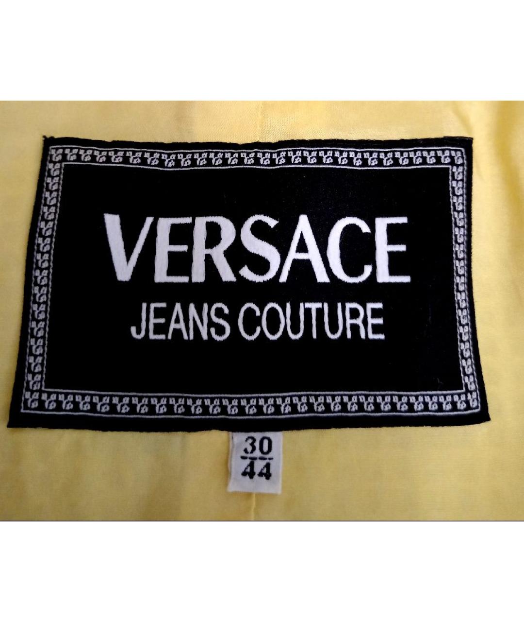 VERSACE JEANS COUTURE Желтый хлопковый жакет/пиджак, фото 3
