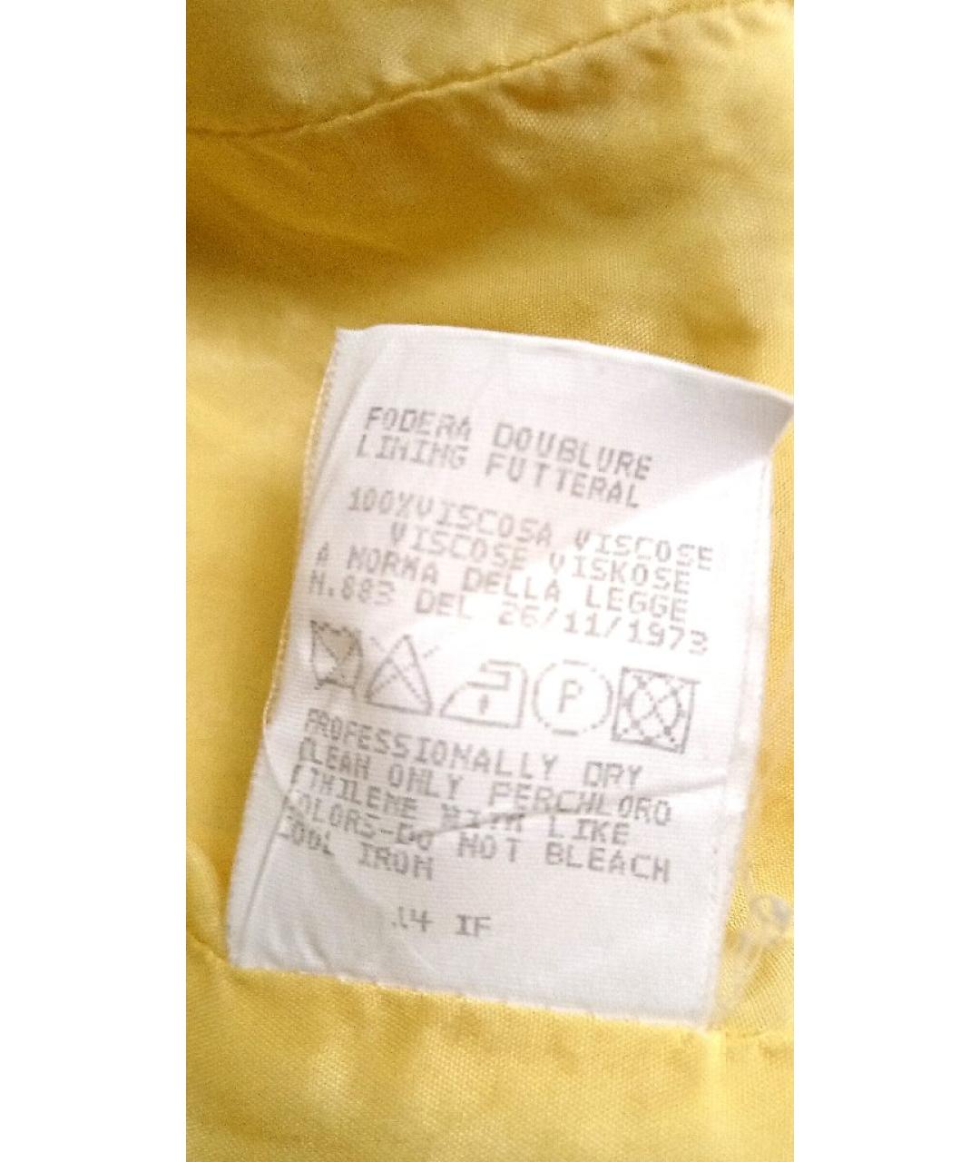VERSACE JEANS COUTURE Желтый хлопковый жакет/пиджак, фото 7