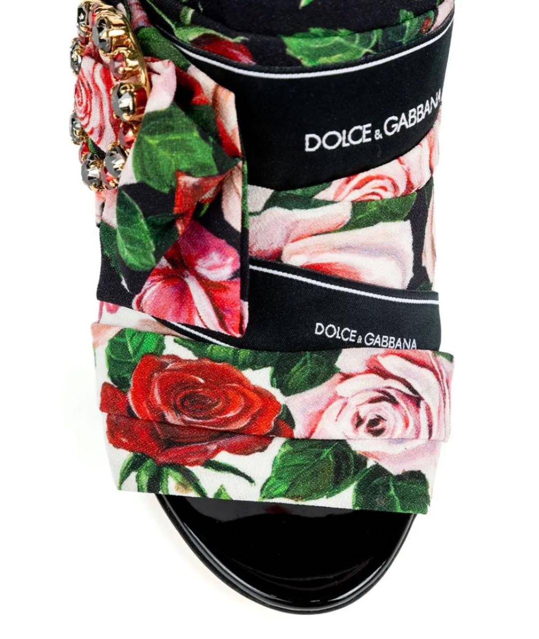 DOLCE&GABBANA Мульти текстильные мюли, фото 3