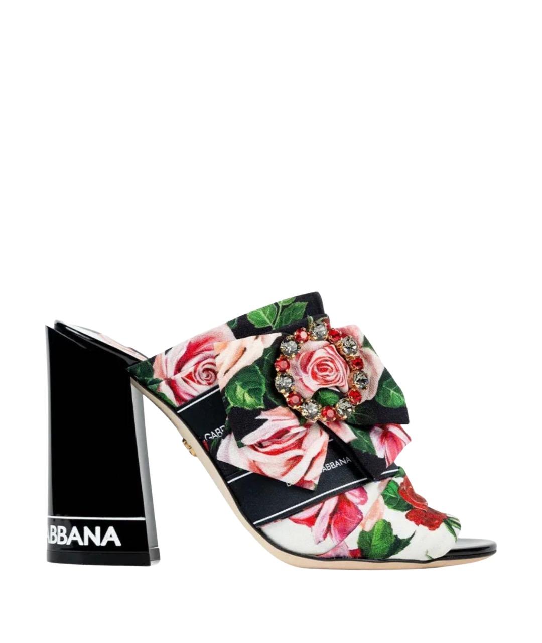 DOLCE&GABBANA Мульти текстильные мюли, фото 1