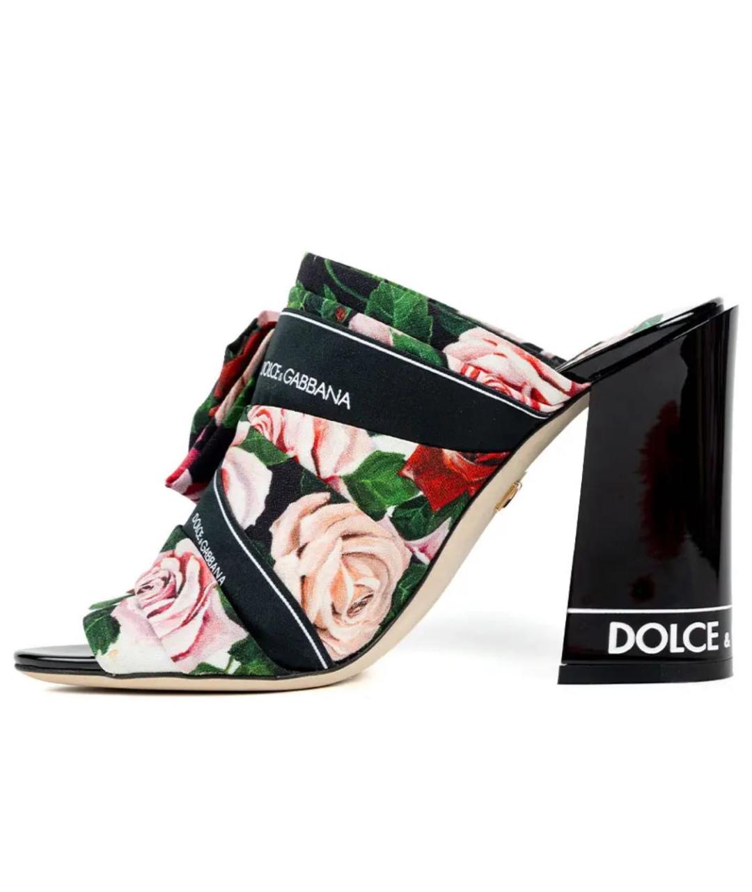 DOLCE&GABBANA Мульти текстильные мюли, фото 6