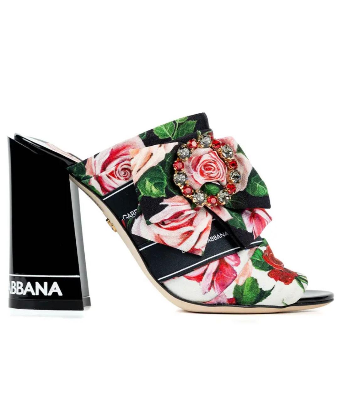 DOLCE&GABBANA Мульти текстильные мюли, фото 5