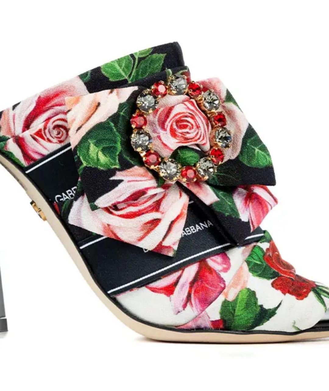 DOLCE&GABBANA Мульти текстильные мюли, фото 7