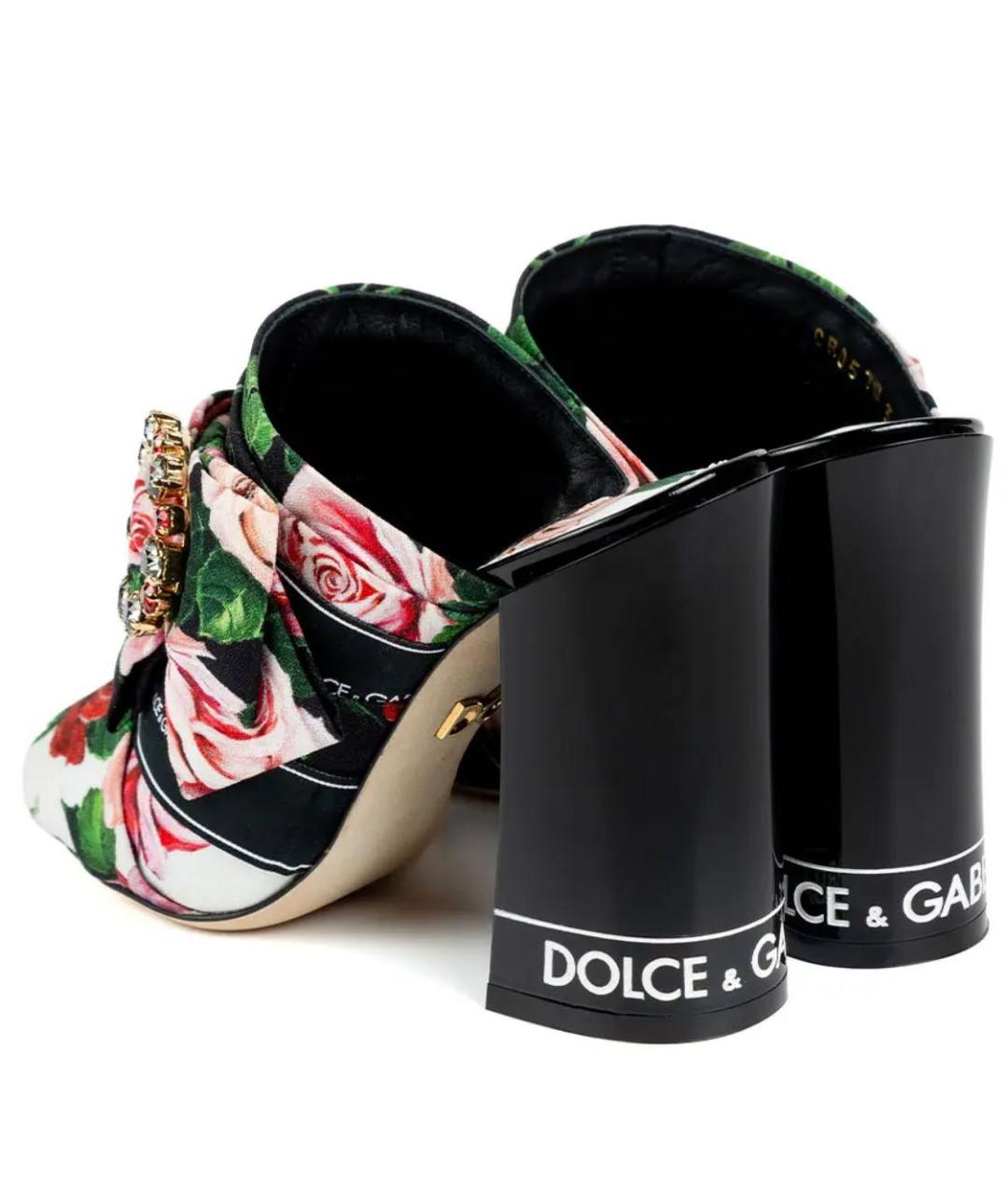 DOLCE&GABBANA Мульти текстильные мюли, фото 4