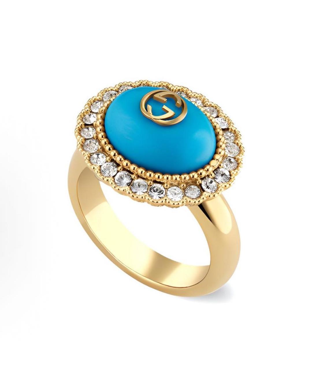 GUCCI Бирюзовое металлическое кольцо, фото 6