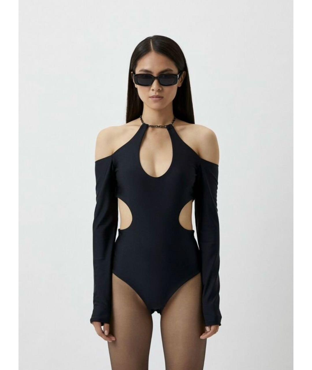 PATRIZIA PEPE Черная полиамидовая блузы, фото 3