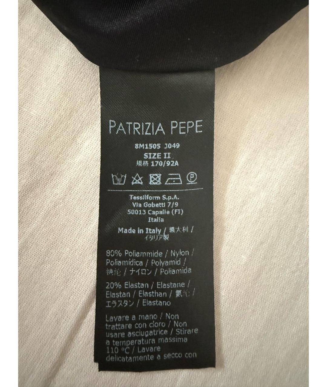 PATRIZIA PEPE Черная полиамидовая блузы, фото 4