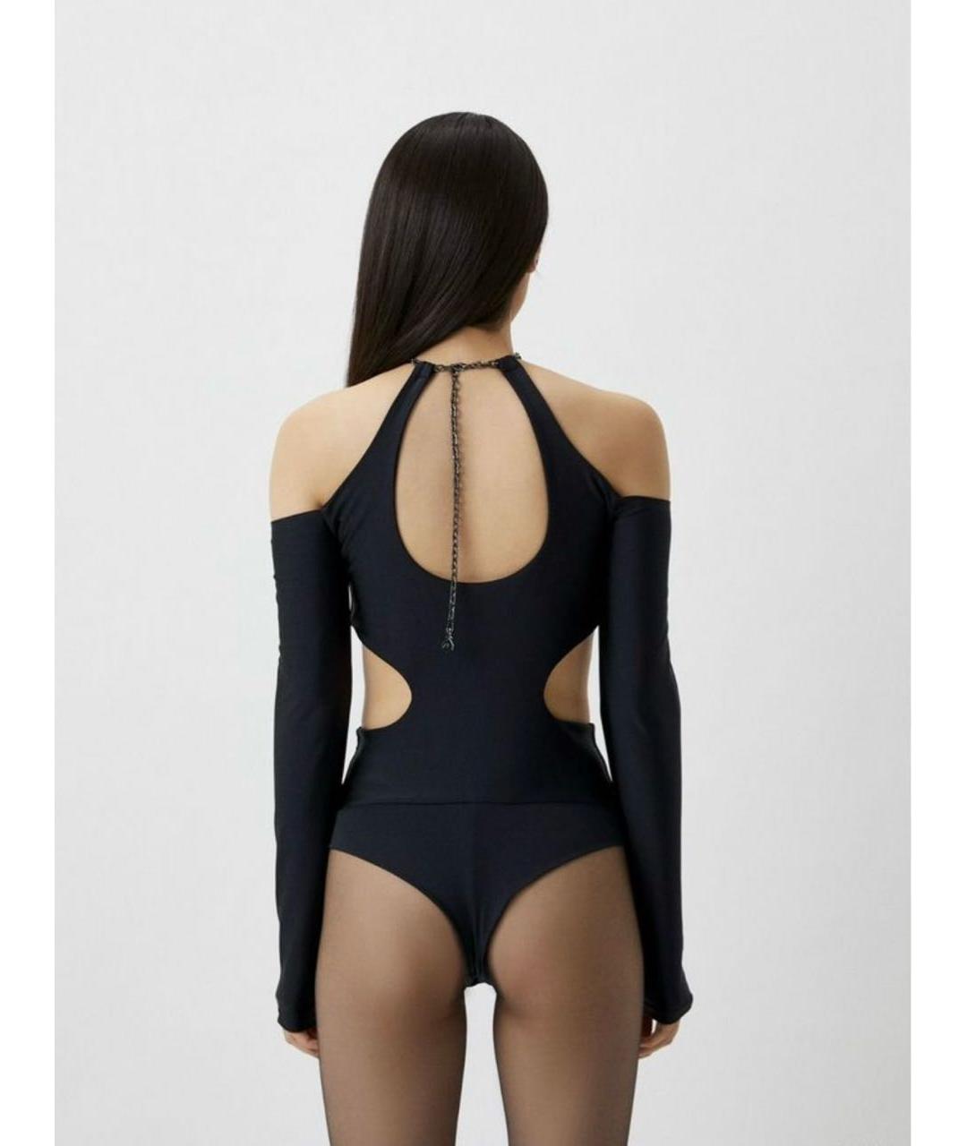 PATRIZIA PEPE Черная полиамидовая блузы, фото 2