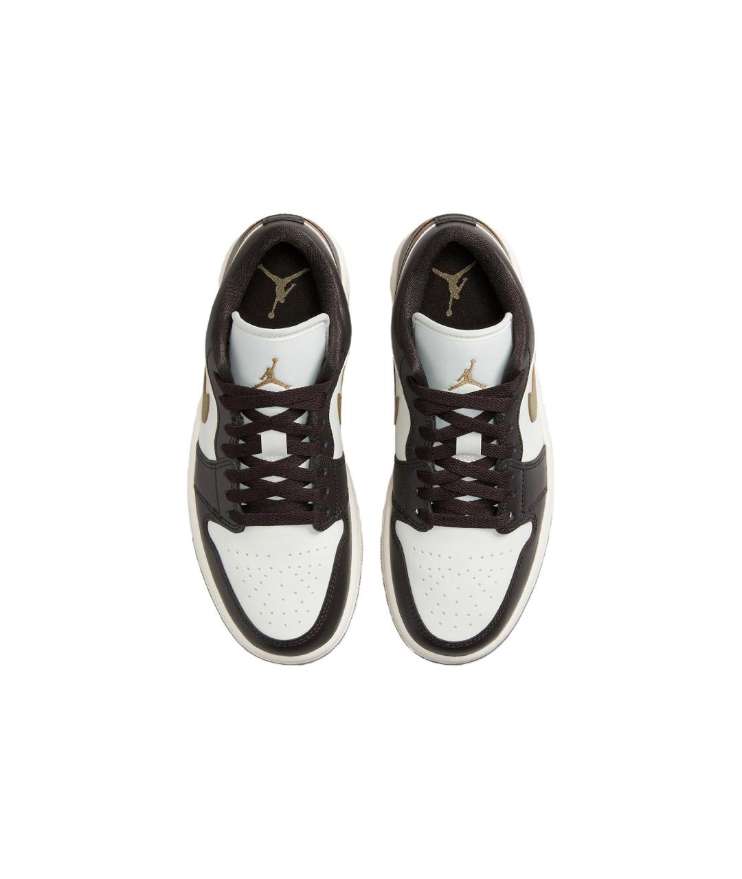 JORDAN Коричневые кожаные кроссовки, фото 4