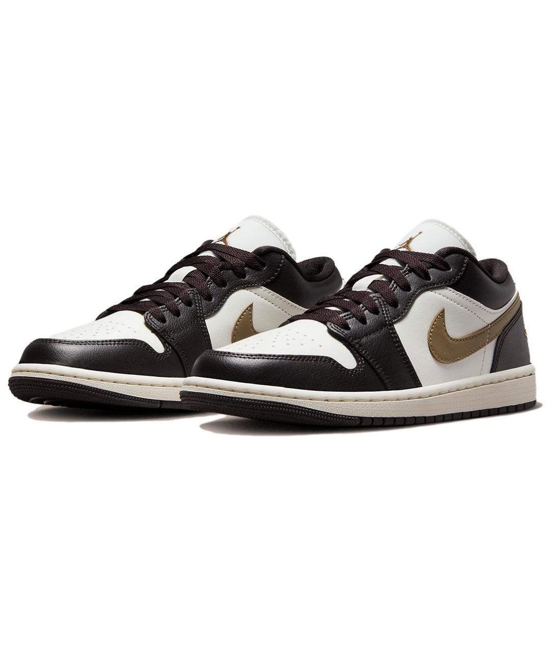 JORDAN Коричневые кожаные кроссовки, фото 3