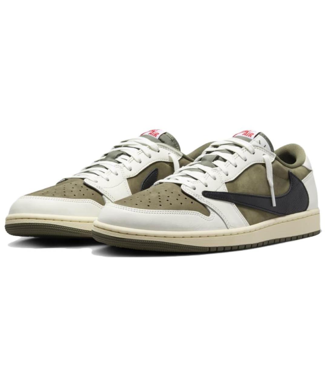 JORDAN Бежевые кожаные кроссовки, фото 3