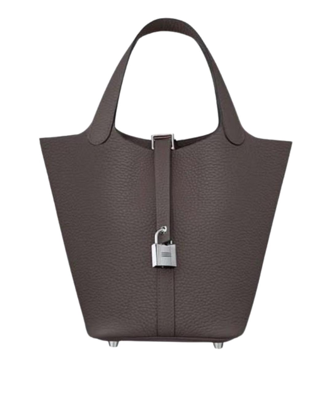 HERMES Коричневая кожаная сумка через плечо, фото 1