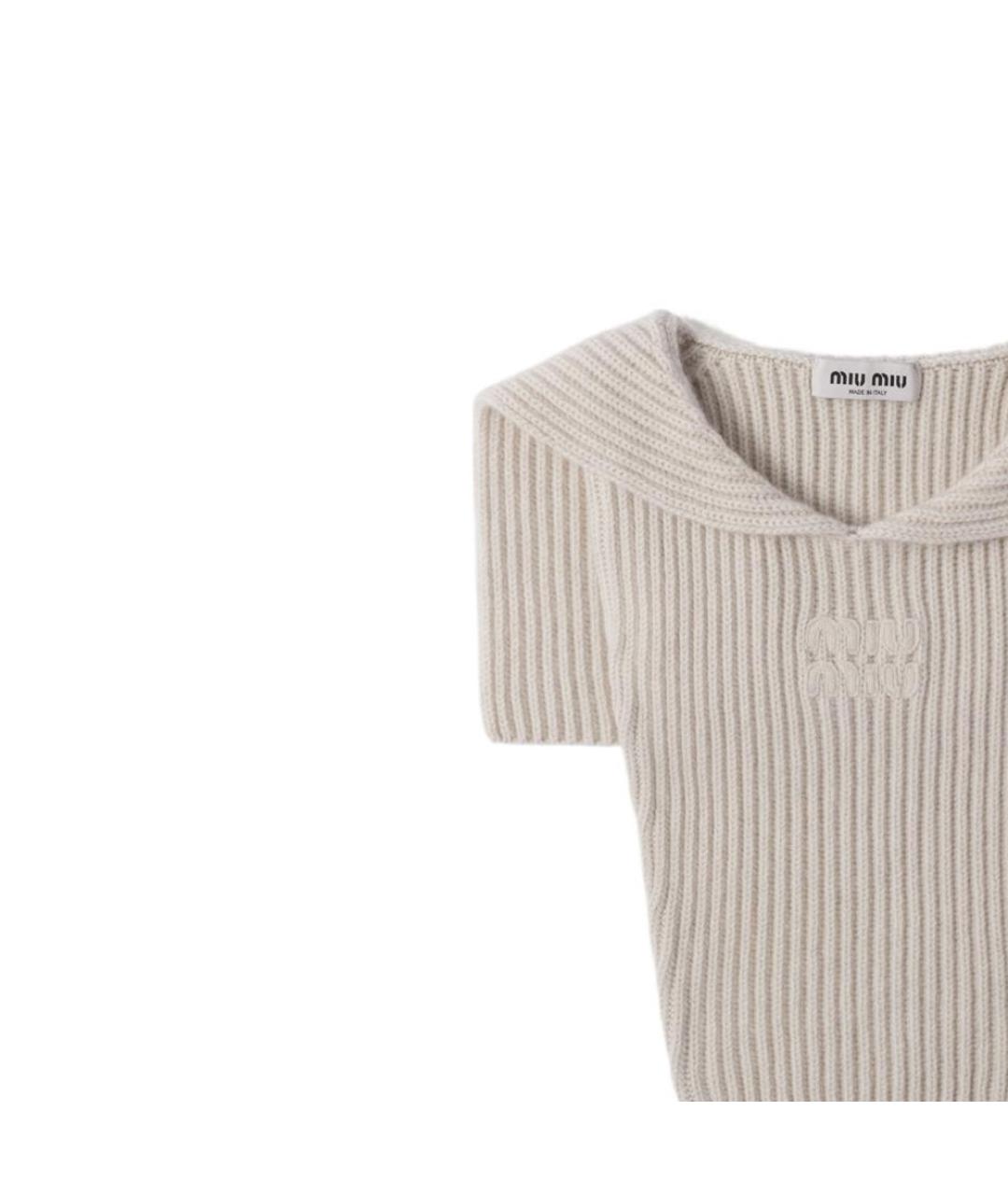 MIU MIU Бежевый джемпер / свитер, фото 3
