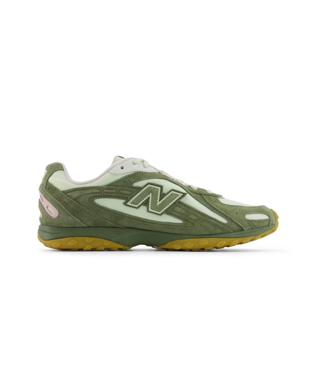 NEW BALANCE Зеленые замшевые кроссовки, фото 1