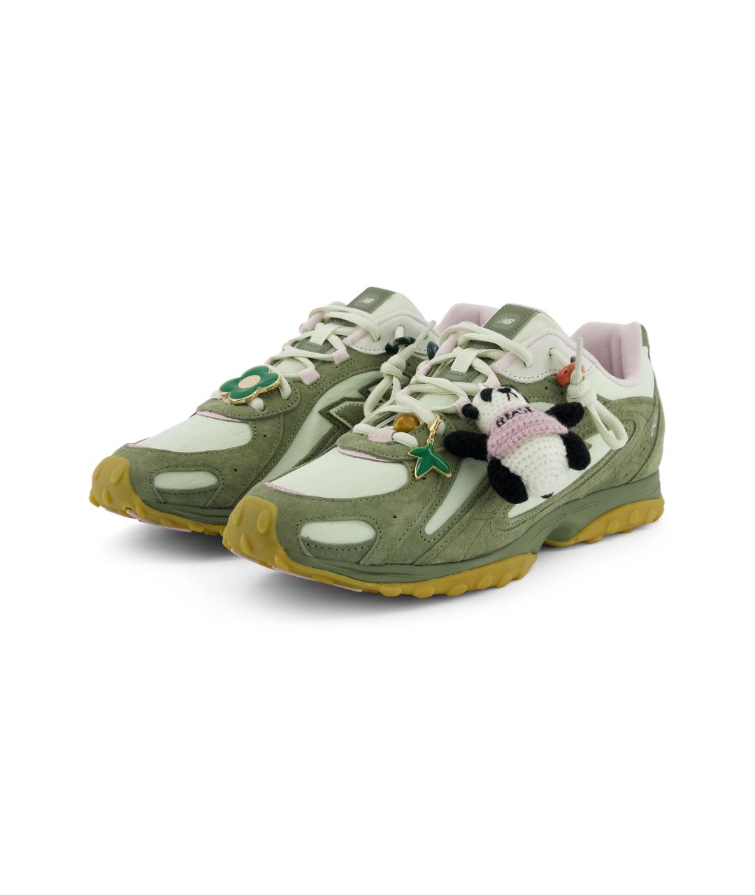 NEW BALANCE Зеленые замшевые кроссовки, фото 3