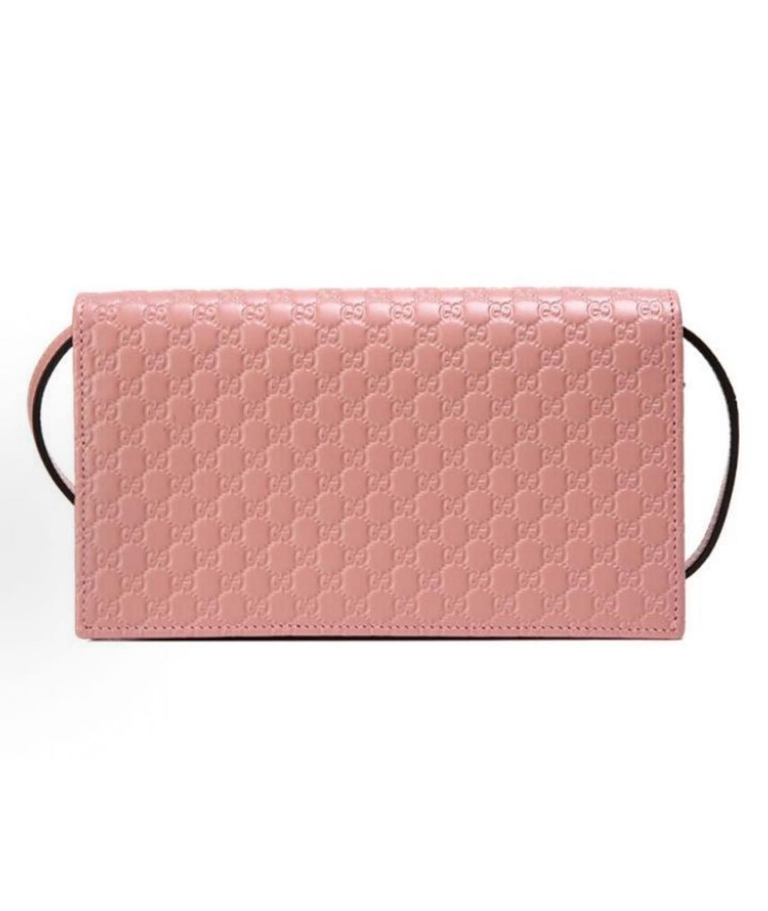 GUCCI Розовая кожаная сумка через плечо, фото 3