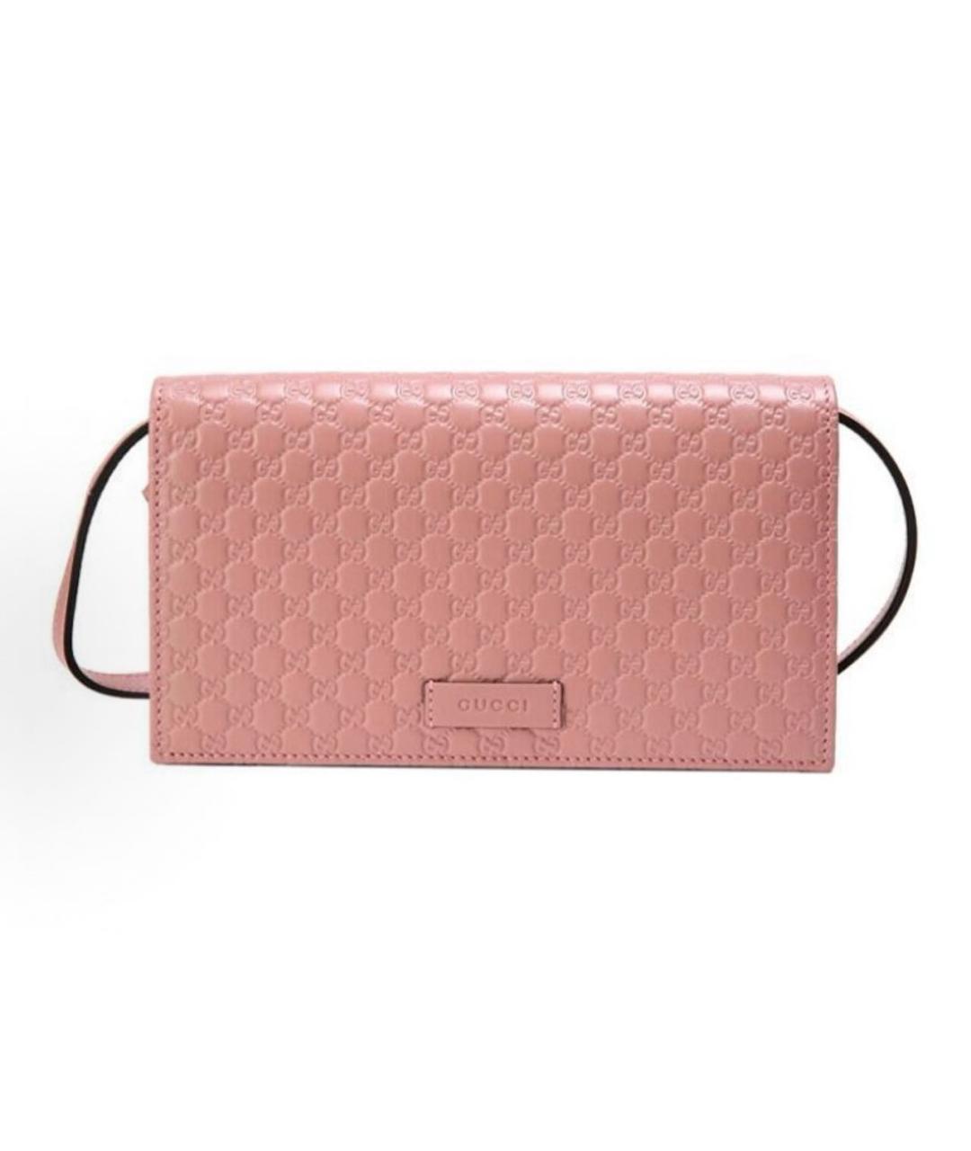 GUCCI Розовая кожаная сумка через плечо, фото 9