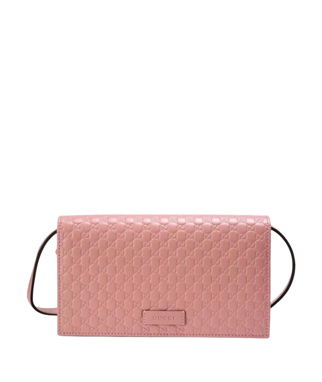 GUCCI Розовая кожаная сумка через плечо, фото 1