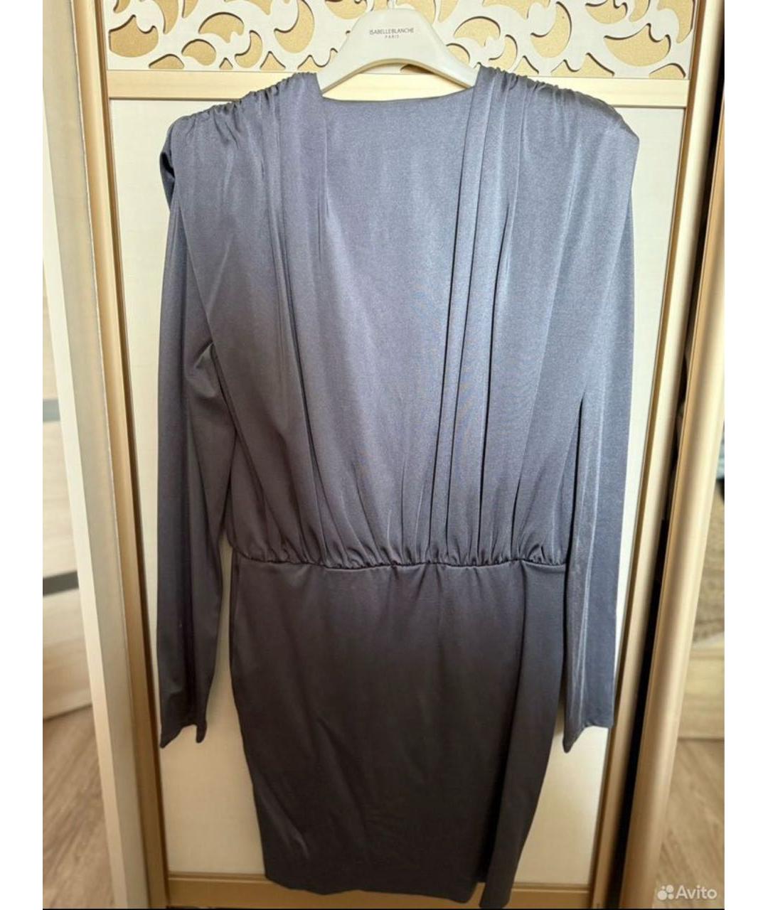 ISABEL BENENATO Антрацитовое полиамидовое коктейльное платье, фото 2