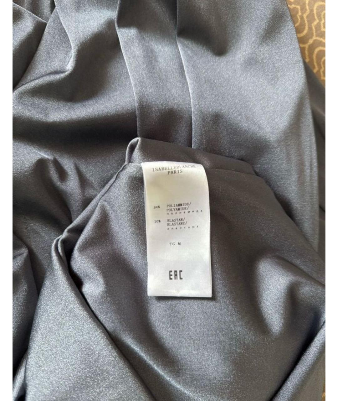 ISABEL BENENATO Антрацитовое полиамидовое коктейльное платье, фото 3