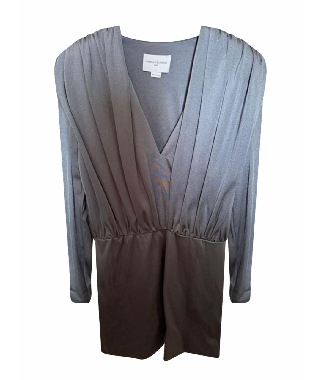 ISABEL BENENATO Антрацитовое полиамидовое коктейльное платье, фото 1