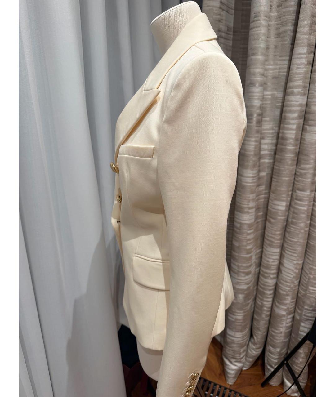 BALMAIN Белый шерстяной жакет/пиджак, фото 3