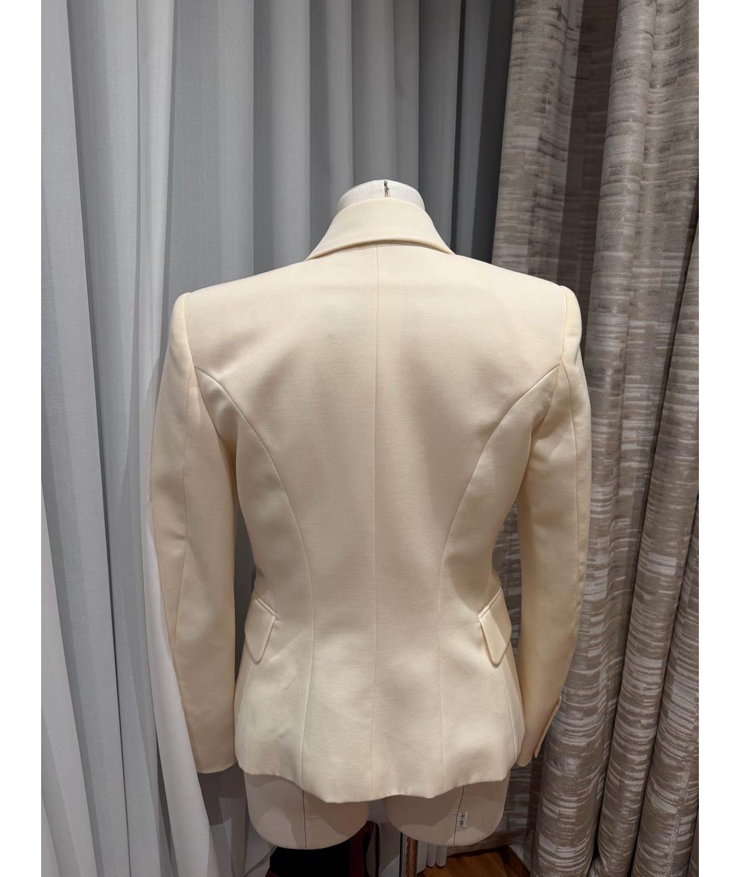 BALMAIN Белый шерстяной жакет/пиджак, фото 2